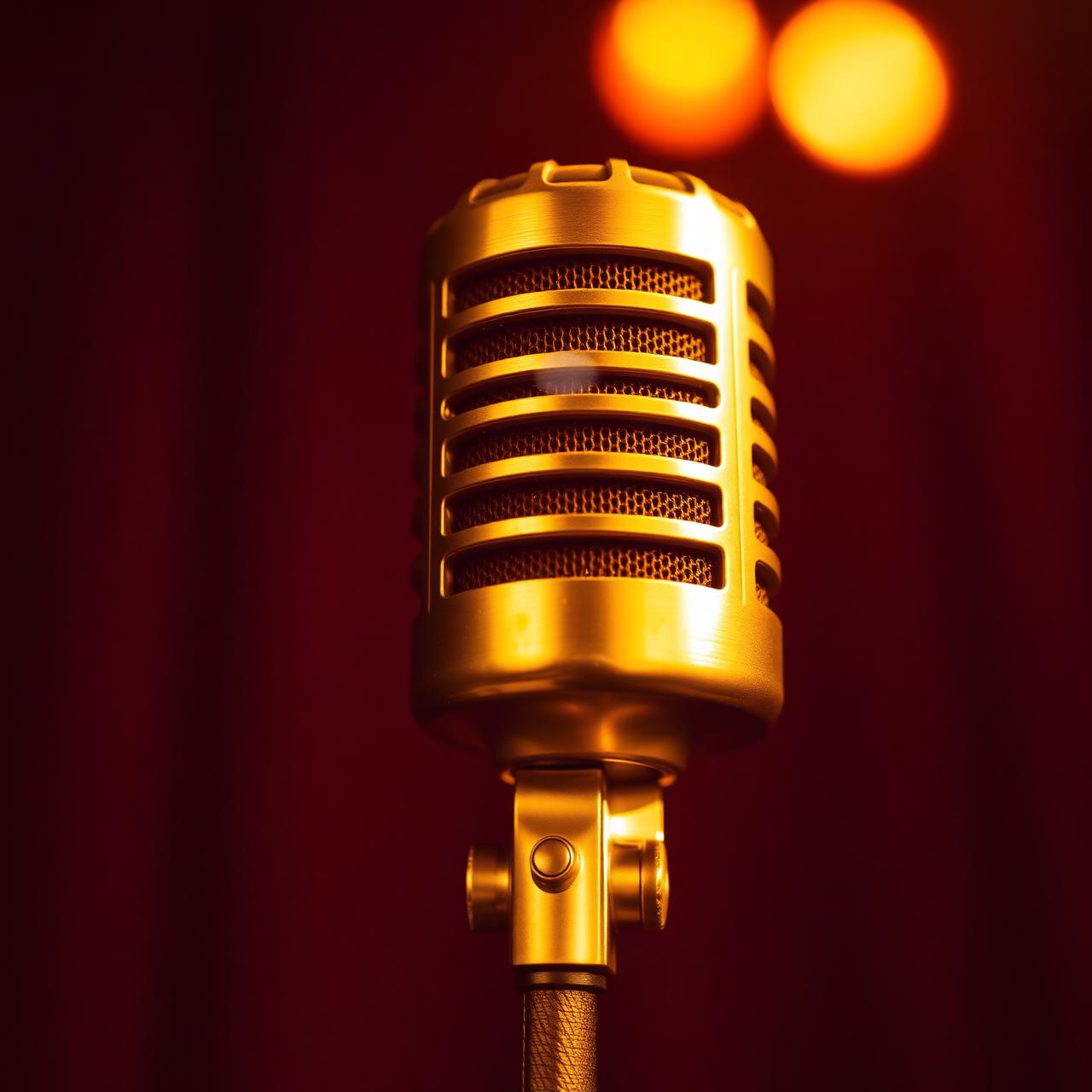 Vintage gold microphone